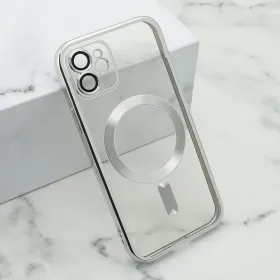 Futrola - maska CAMERA PROTECT MagSafe za iPhone 12 (6.1) srebrna (MS).