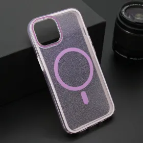 Futrola - maska CRYSTAL MagSafe za iPhone 13 (6.1) ljubicasta (MS).