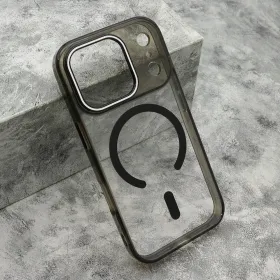 Futrola - maska COLOR RING MagSafe za iPhone 17 Pro (6.3) crna (MS).