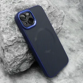 Futrola - maska CARBON MagSafe za iPhone 13 (6.1) plava (small camera) (MS).