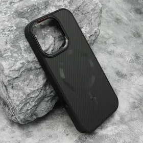 Futrola - maska CARBON MagSafe za iPhone 16 Pro (6.3) crna (big camera) (MS).