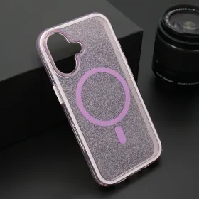 Futrola - maska CRYSTAL MagSafe za iPhone 16 (6.1) ljubicasta (MS).