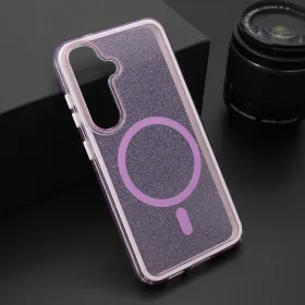 Futrola - maska CRYSTAL MagSafe za Samsung S921 Galaxy S24 5G ljubicasta (MS).