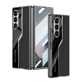 Futrola - maska LEATHER STYLE za Samsung Galaxy Z Fold 6 5G crna (GKK case) (MS).