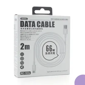 USB Data kabl Remax RC-183a 66W 6A Type C 2m beli.