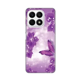 Silikonska futrola - maska print za Huawei Honor X8a Butterfly And Flowers.