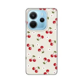 Silikonska futrola - maska print za Xiaomi Redmi Note 14 4G (SRB) Cherry and Flowers.