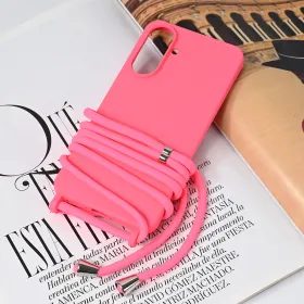 Futrola - maska Crossbody za Samsung A566 Galaxy A56 pink.