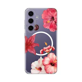 Futrola - maska print Magsafe za Samsung S921B Galaxy S24 Hibiscus.