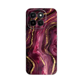 Silikonska futrola - maska print za Huawei Honor X6c Burgundy.