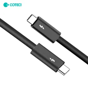 USB Data kabl Coteci Thunderbolt 87315 40Gbps 100W 8k PD Type C na Type C crni 0.3m.