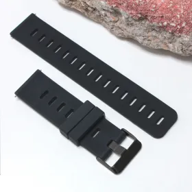Narukvica trendy za smart watch 22mm crna kopca crna.