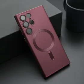 Futrola - maska ELEGANT MAGSAFE za Samsung Galaxy S22 Ultra 5G crvena (MS).