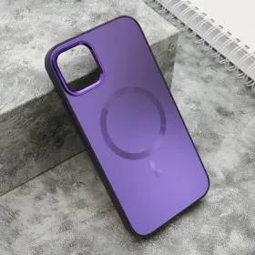 Futrola - maska COLOR METAL MagSafe za iPhone 11 (6.1) ljubicasta (MS).