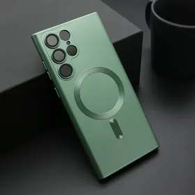 Futrola - maska ELEGANT MAGSAFE za Samsung Galaxy S22 Ultra 5G zelena (MS).