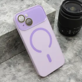 Futrola - maska PASTELPOP MagSafe za iPhone 15 (6.1) ljubicasta (MS).