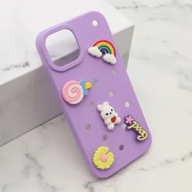Futrola - maska TOY za iPhone 15 (6.1) ljubicasta (MS).