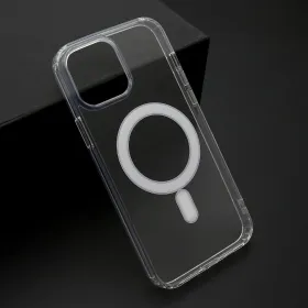 Futrola - maska STANDARD MagSafe (sa IC) za iPhone 14 Pro Max (6.7) providna (bela) (MS).