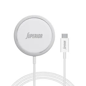 Bezicni punjac Magsafe Superior SU-0207 15W sa Type C kablom beli (MS).