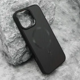 Futrola - maska CARBON MagSafe za iPhone 16 Pro Max (6.9) crna (big camera) (MS).