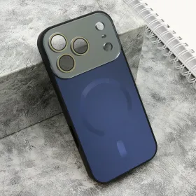 Futrola - maska COLOR METAL Magsafe za iPhone 17 Pro (6.3) crna (MS).