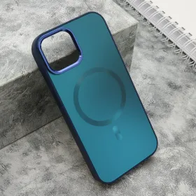 Futrola - maska COLOR METAL MagSafe za iPhone 15 (6.1) plava (MS).