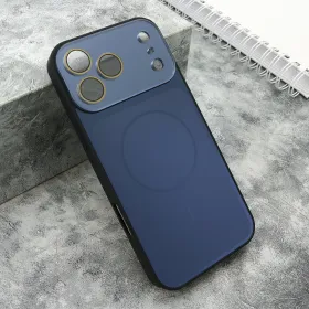Futrola - maska COLOR METAL MagSafe II za iPhone 17 Pro Max (6.9) tamno plava (MS).