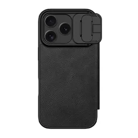 Futrola - maska NILLKIN QIN Pro za iPhone 17 Pro (6.3) crna (MS).