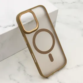 Futrola - maska SILKY MagSafe II za iPhone 17 (6.3) braon (MS).