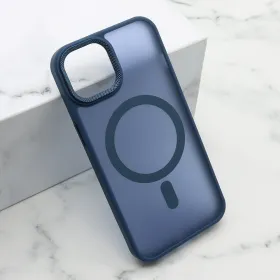 Futrola - maska SILKY MAGSAFE II za iPhone 13 (6.1) plava (MS).