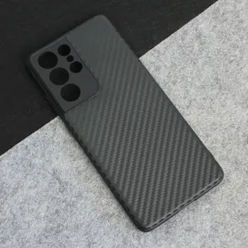 Futrola - maska Carbon fiber za Samsung G998B Galaxy S21 Ultra 5G crna.