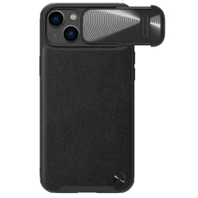 Futrola - maska Nillkin CamShield Leather S za iPhone 14 Plus 6.7 crna.