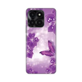 Silikonska futrola - maska print za Huawei Honor X6a Butterfly And Flowers.