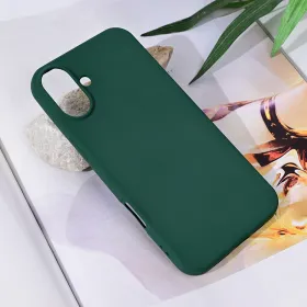 Futrola - maska Teracell Soft Velvet za iPhone 16 Plus 6.7 tamno zelena.