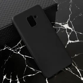 Futrola - maska Teracell Giulietta za Samsung A730F Galaxy A8 Plus 2018 mat crna.