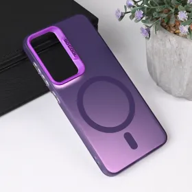 Futrola - maska Magsafe Clear za Samsung S931 Galaxy S25 ljubicasta.