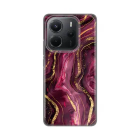Silikonska futrola - maska print za Xiaomi Redmi Note 14 4G (SRB) Burgundy.