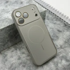 Futrola - maska COLOR METAL MagSafe II za iPhone 17 Pro Max (6.9) srebrna (MS).