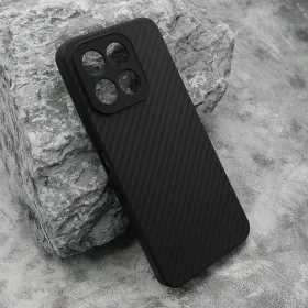 Silikonska futrola - maska CARBON LIGHT za Huawei Honor X6c crna (MS).