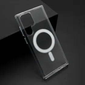 Futrola - maska STANDARD MagSafe za Samsung Galaxy S22 Ultra 5G providna (bela) (MS).