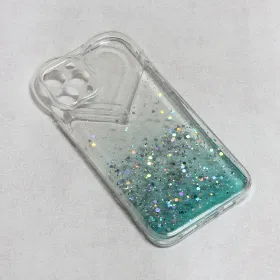 Futrola - maska Heart Glitter za iPhone 12 Pro Max 6.7 mint.