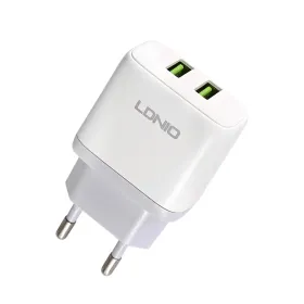 Kucni punjac LDNIO A2221 2xUSB, 12W beli.