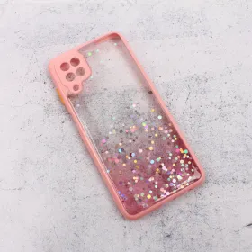 Futrola - maska Frame Glitter za Samsung A125F Galaxy A12 roze.