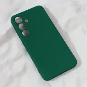 Futrola - maska Teracell Soft Velvet za Samsung S921B Galaxy S24 tamno zelena.