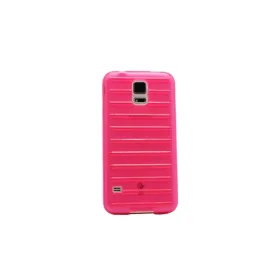 Silikonska futrola - maska Rib za Samsung I9600 S5/G900 pink.