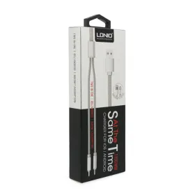 USB Data kabl LDNIO LC86 za iPhone lightning/micro 2u1 USB zlatni 1m.