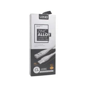 USB Data kabl LDNIO LS28C Type C sivi 1m.