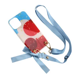 Futrola - maska Fashion Strap Glitter za iPhone 12 Pro Max 6.7 plava.