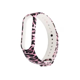 Narukvica za smart watch Xiaomi Mi Band M5/M6 leopard pink.