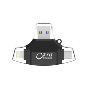 Citac kartica SD microSD na Type C Lightning USB 2.0 JWD-84 crni.